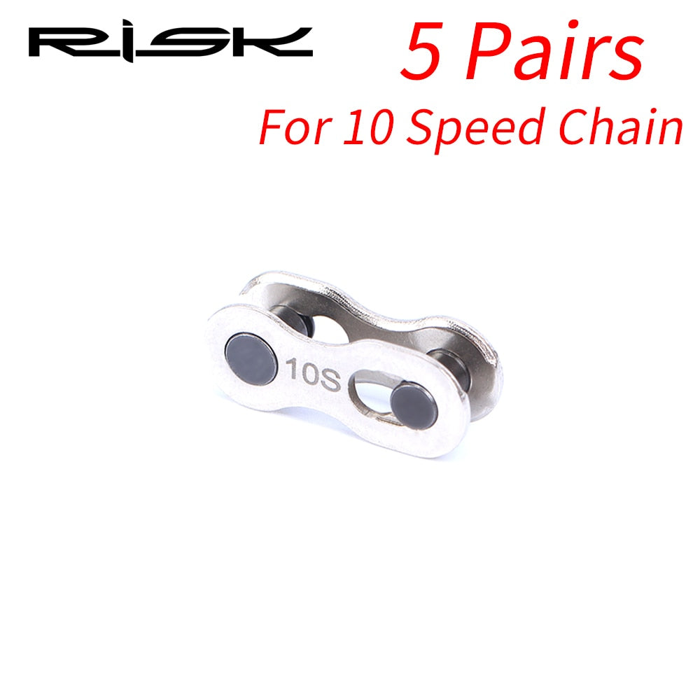 5 Pair Bike Chain Quick Link Mountain Bicycle Bike Chain Missing Quick Connector Connecting Master Link for 6 7 8 9 10 11 Speed