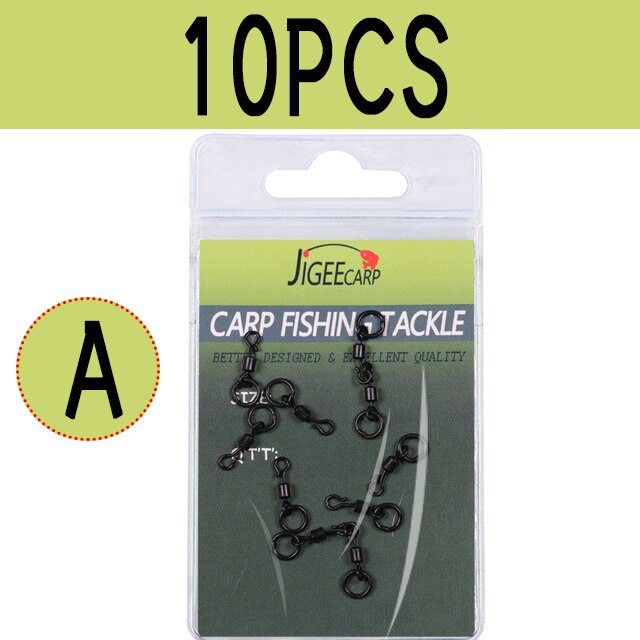 JIGEECARP 10/25pcs Carp Fishing Spinner Swivel for Ronnie Rig Quick Change Swivel Connector Carp Coarse Fishing Terminal Tackle