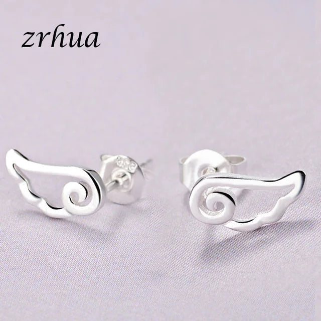 Newest 925 Sterling Silver Needle Women's Jewelry Cute Chic Stud Earrings for School Girls Kids Lady Birthday S925 Stamp