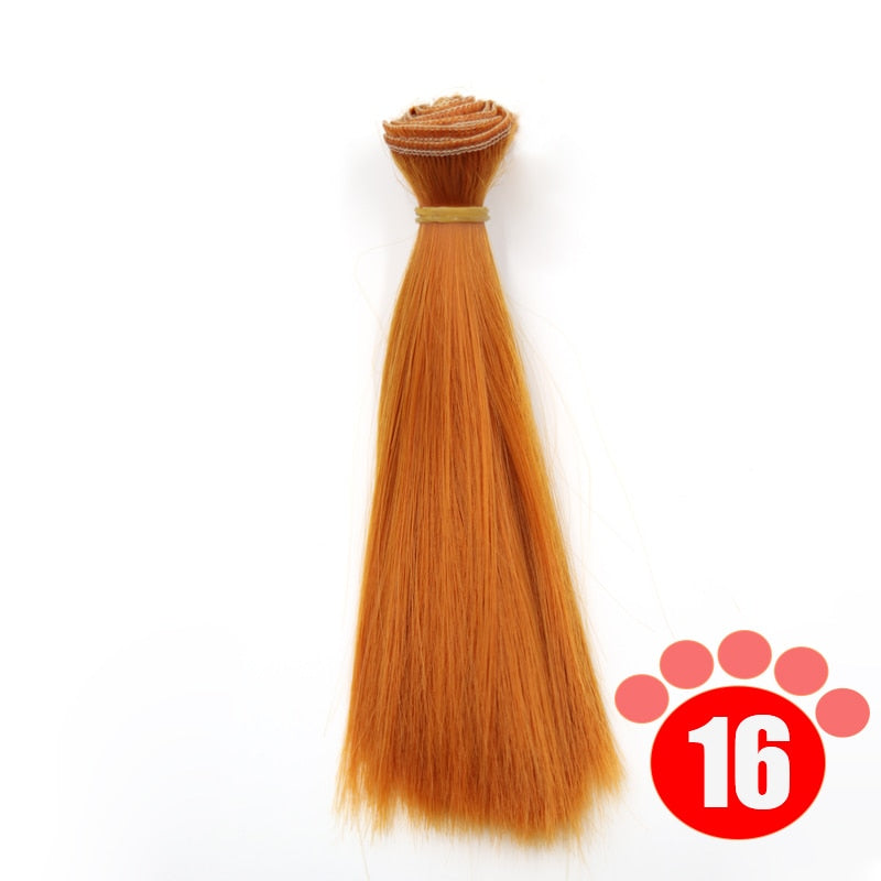 Msiredoll Bjd Wig 15*100CM or 20*100CM or 25*100CM Doll Hair for 1/3 1/4 1/6 Straight Hair Doll Hair Bjd Wig Diy