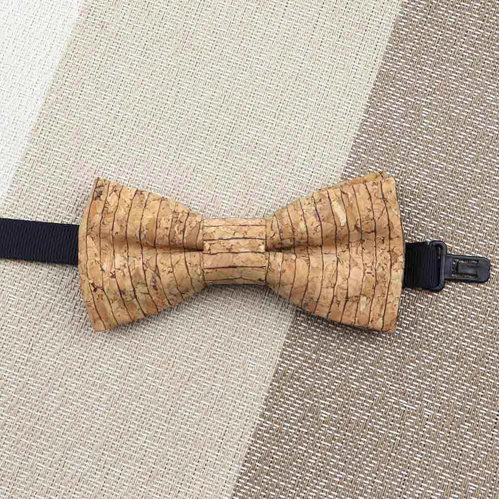 Fashion New Cork Wood Kids Bow Ties Novelty Handmade Fancy Bowtie Adjustable Butterfly Party School Children Accessories
