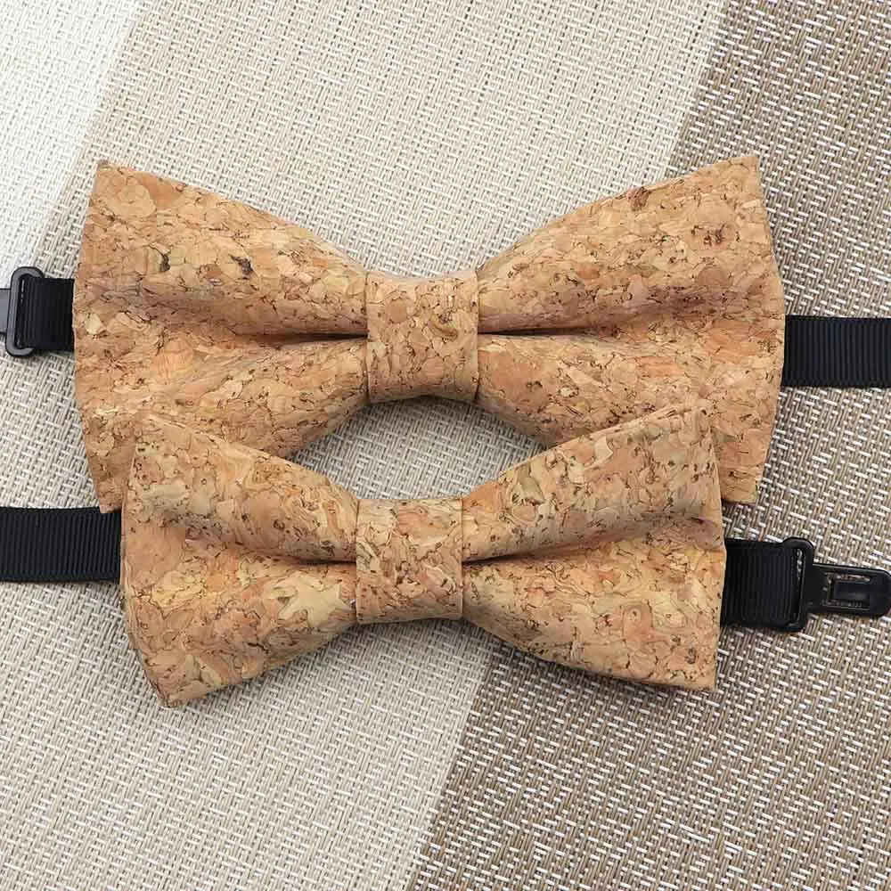 Fashion New Cork Wood Kids Bow Ties Novelty Handmade Fancy Bowtie Adjustable Butterfly Party School Children Accessories