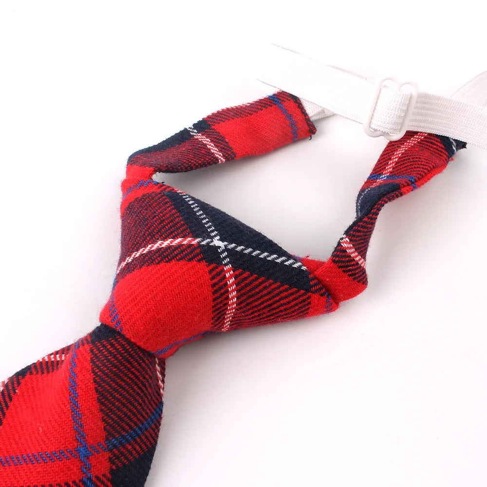 Fashion Women Neck Tie for Christmas Cotton Boys Girls Ties Slim Plaid Necktie for Casual Novelty Tie Rubber Neckties