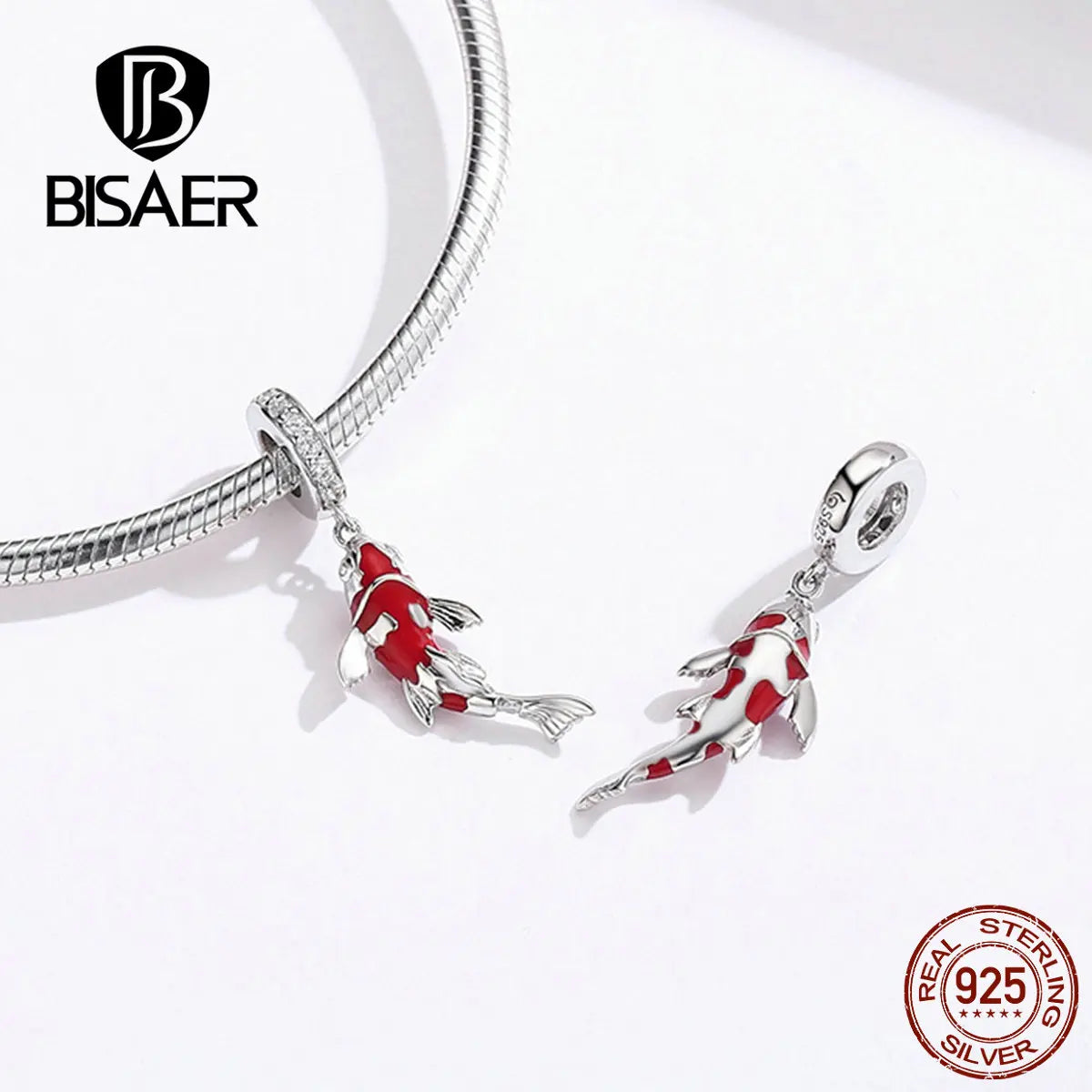 BISAER 925 Sterling Silver Couple Girl Boy Pendant Charm Pineapple Strawberry Dessert Beads for Women Bracelet DIY Fine Jewelry