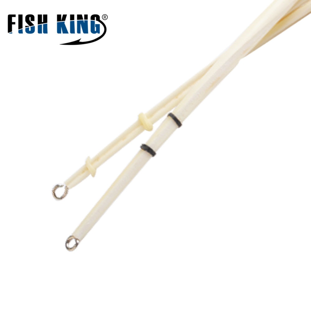 FISH KING 10pcs/Lot 2 Colours Peacock Feather Float Hard Tail Type Fishing Float Bobber With Rings for Fishing