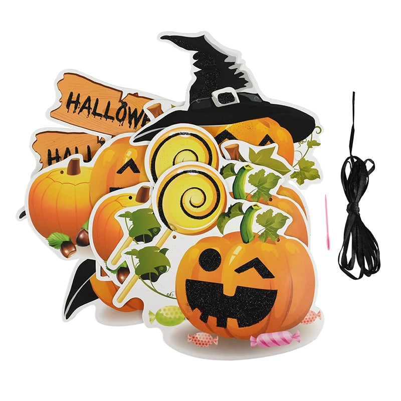 2023 Year Happy Halloween Banner Garland for Halloween Home Hanging Ornament Decorations Kids Child Favors Creative