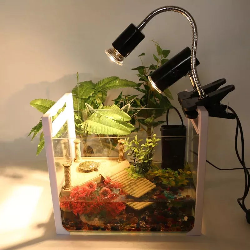 25W UVA&uvb Adjust Temperature Lamps Turtle Reptile Heat Back Pet Light Tortoise Calcium Solarium Aquarium Habitat Lighting