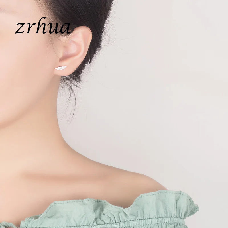 Newest 925 Sterling Silver Needle Women's Jewelry Cute Chic Stud Earrings for School Girls Kids Lady Birthday S925 Stamp