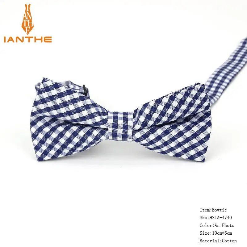 36Colors Brand Plaid Kid Bowtie Cotton Children Bowties Baby Kid Classical Pet Dog Cat Striped Butterfly Child Bow Tie