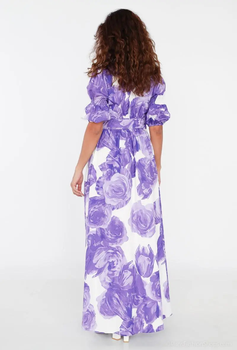Verona Maxi Women's Floral Dress Lilac