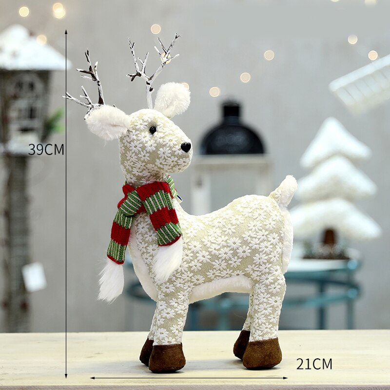 Santa Claus Snowman Alpaca Elk Christmas Decorations for Home New Year Christmas Doll Home Figures Ornaments Merry Christmas