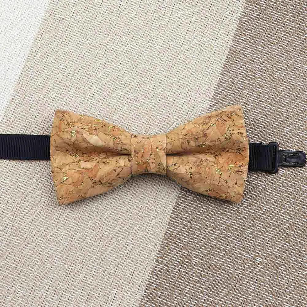 Fashion New Cork Wood Kids Bow Ties Novelty Handmade Fancy Bowtie Adjustable Butterfly Party School Children Accessories