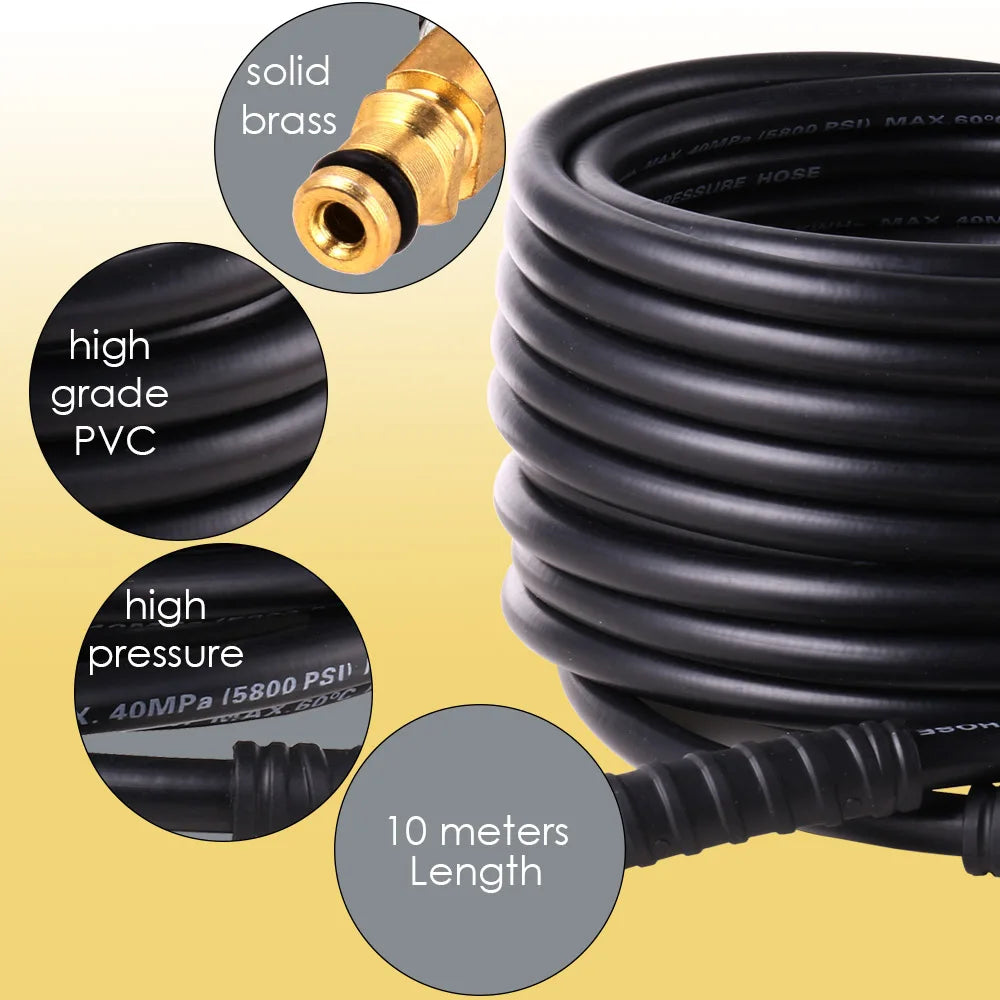 10M 15M 32FT 50FT High Pressure Washer Water Cleaning Hose Kink Resistant for Karcher K2-7 M22 14mm Power Pressure Cleaner