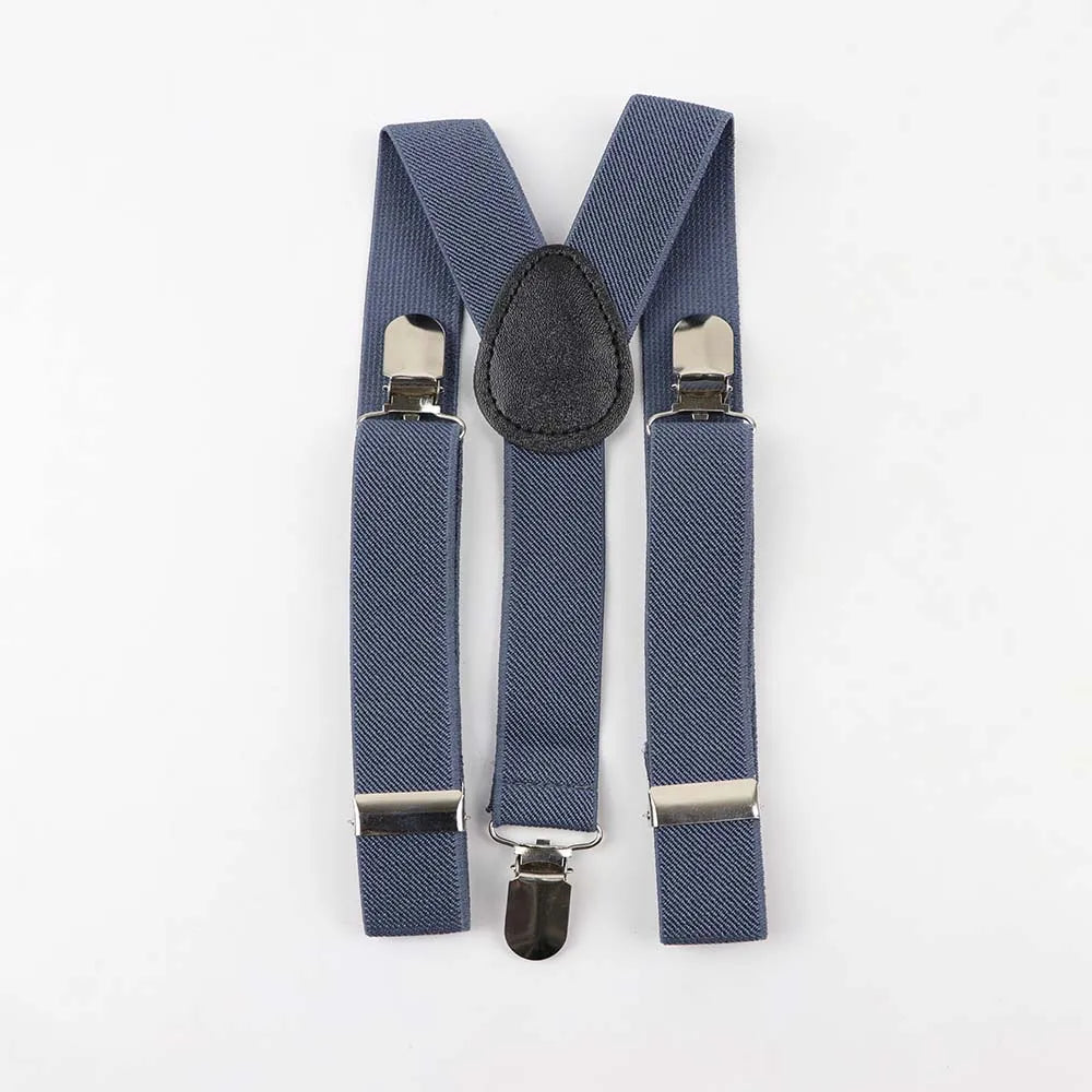 Solid Color Children Belt Baby Boys Suspenders Polyester Y-Back Braces Adjustable Elastic Kids
