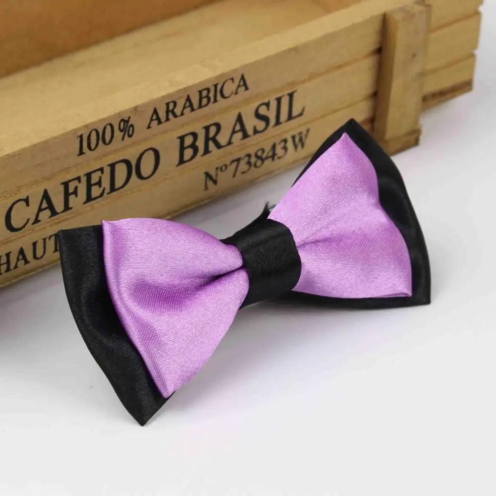 Classic Kid Suit Neckwear Baby Boy's Girls Fashion Solid Color Adjustable BowtiE Chlidren Two Tone Pet Dog Cat Bow Tie