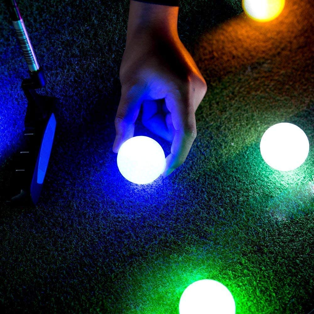 Crestgolf Golf Ball With Logo 3pcs/6pcs/10pcs/30pcs/Pack Night Glow Light Glow LED Golf Ball-Six Color for Your Choice