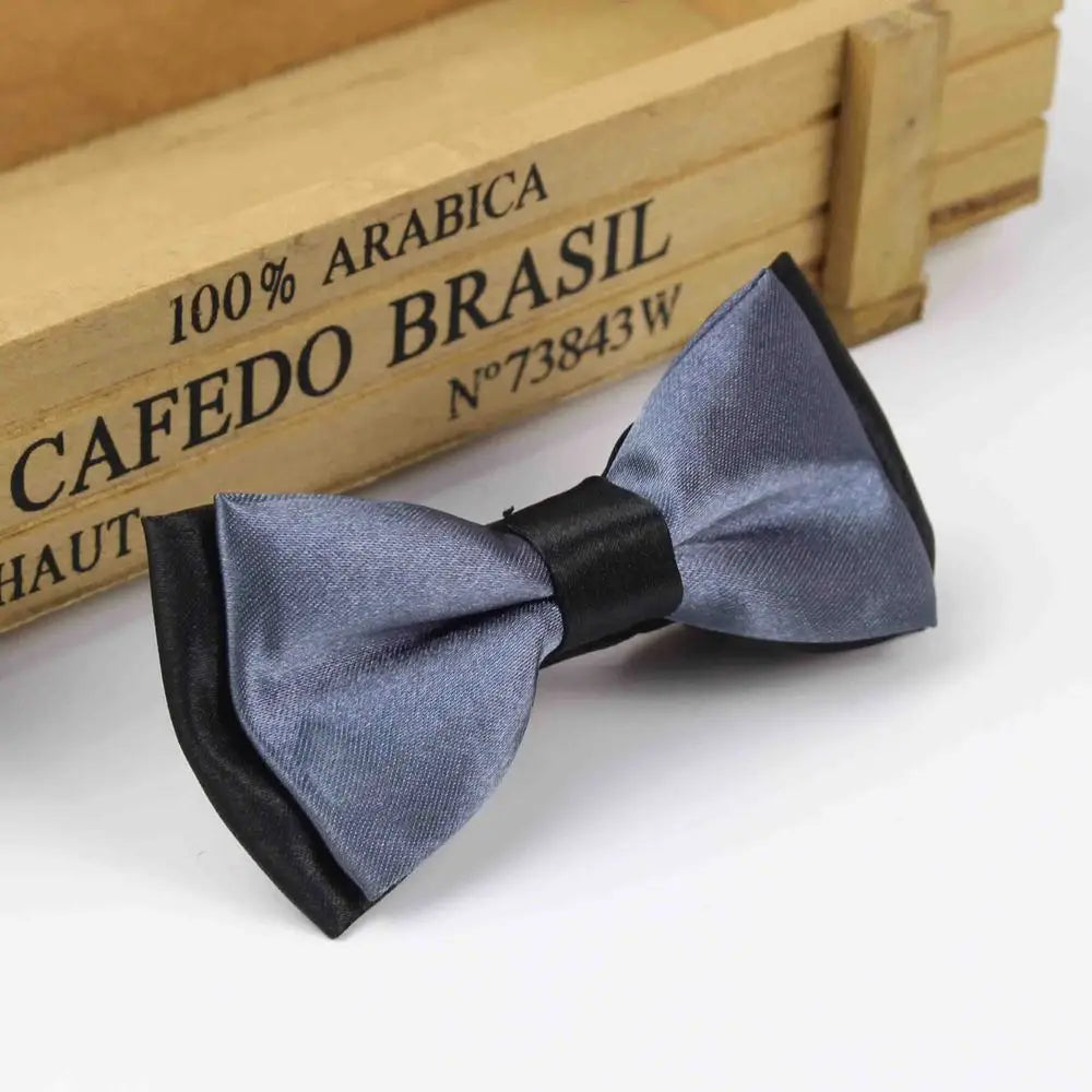 Classic Kid Suit Neckwear Baby Boy's Girls Fashion Solid Color Adjustable BowtiE Chlidren Two Tone Pet Dog Cat Bow Tie
