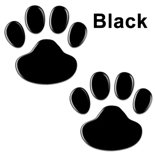 2Pcs/Set Car Sticker Cool Design Paw 3D Animal Dog Cat Bear Foot Prints Footprint Decal Car Stickers Silver Red Black Golden