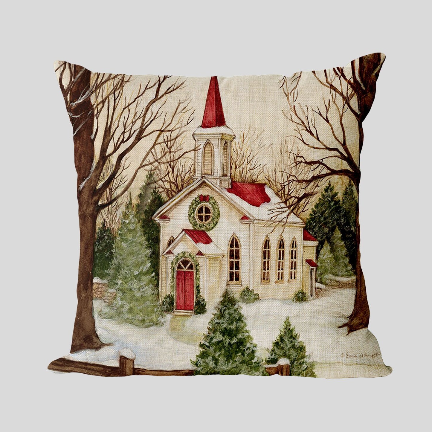 Merry Christmas Decoration Pillow Cover 45x45cm Linen Pillowcase Christmas Decorations for Home Soldier Cushion Cover