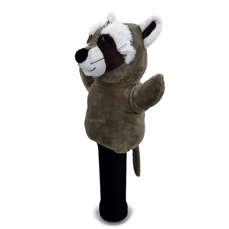 Little Raccoon Golf Head Cover Fairway Woods Golf Cover Sporting Goods Animal Protector Mascot Novelty Cute