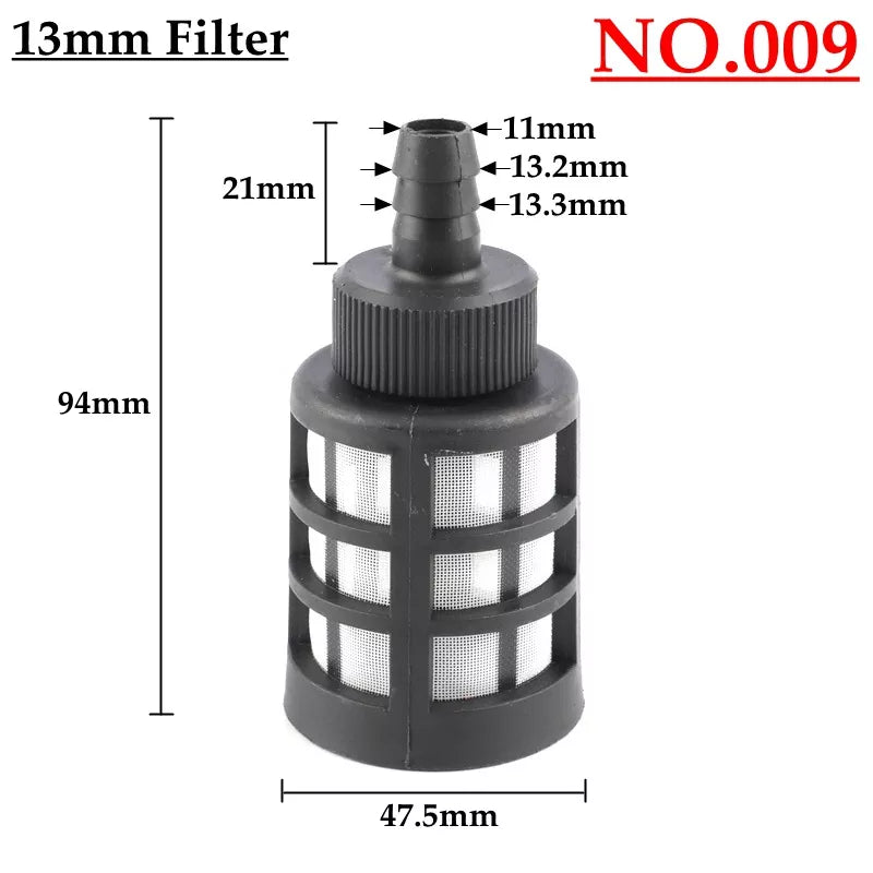 10 Kinds 8~14mm Hose Pipe Filter Car Wash Garden Irrigation Sprayer Pump Filtering Net Strainer Stainless Steel Mesh Filter