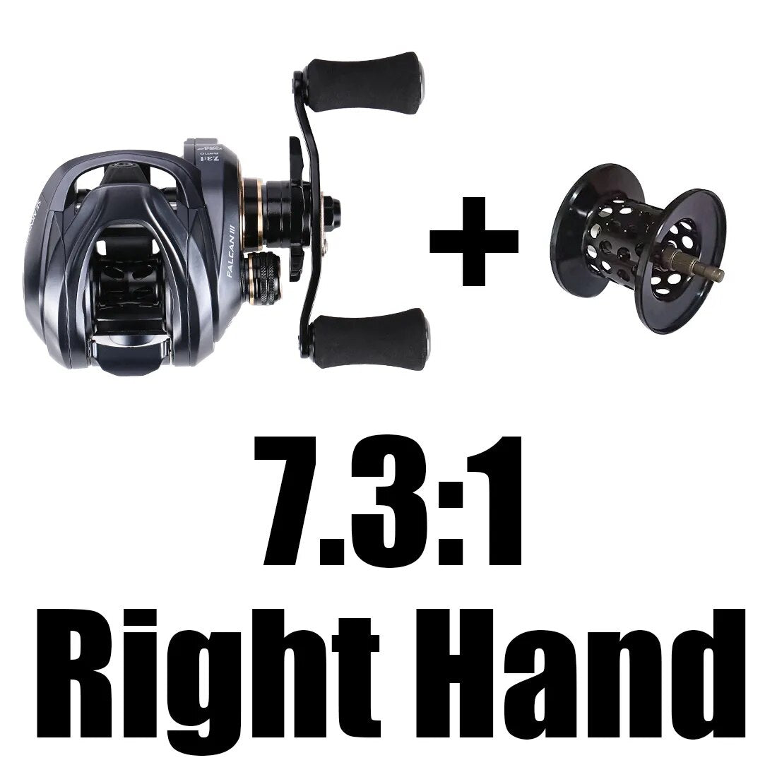 SeaKnight Brand FALCAN III Series Baitcasting Reel 7.3:1 8.1:1 Ultra-Light 180g MAX Drag Power 15LB Long Casting Fishing Reel