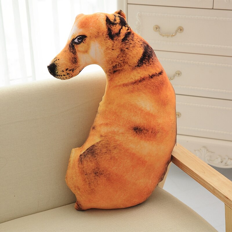 1PCS 50CM 3D Simulation Cat Plush Stuffed Soft Pillow Cute Lifelike Dog Sofa Bedroom Cushion Kids Toys Home Decoration