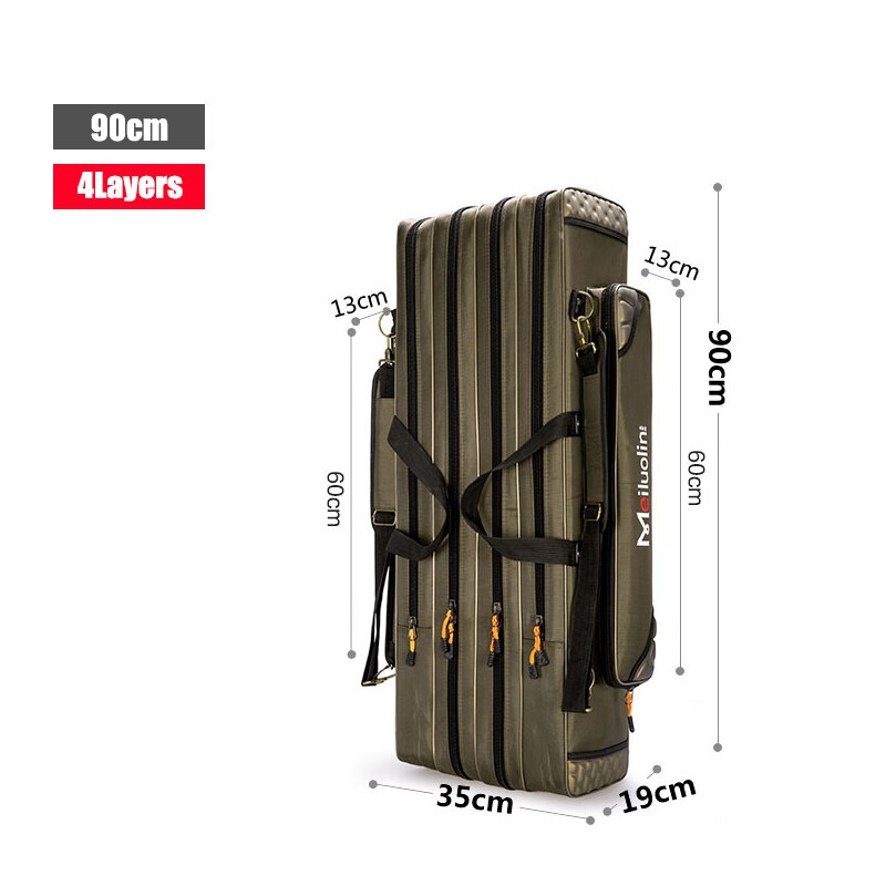 80cm 110cm 120cm Thick Oxford Fishing Bags Foldable Fishing Rod Fishing Pole Tools Storage Bag Large Capacity Pesca Bag XA114G