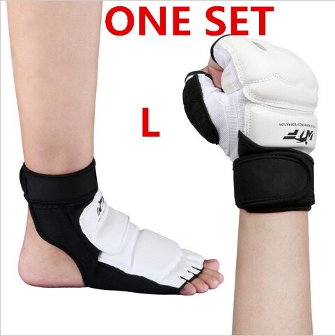 Full Set of Kung Fu Sport Taekwondo Gloves Foot Ankle Protector Support Wushu