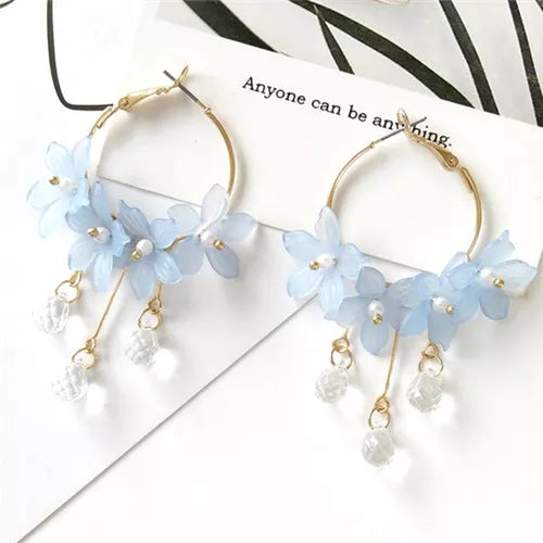 Trendy Earrings Flowers Stud Earrings for Women Vintage Creative Temperament Contracted Woman Stud Earrings Fine Jewelry