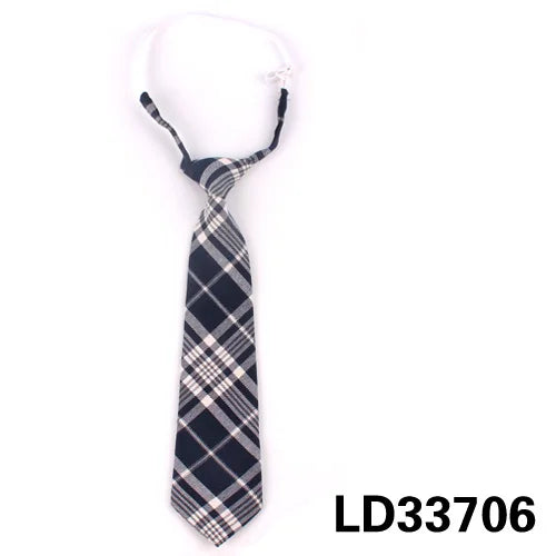 Fashion Women Neck Tie for Christmas Cotton Boys Girls Ties Slim Plaid Necktie for Casual Novelty Tie Rubber Neckties