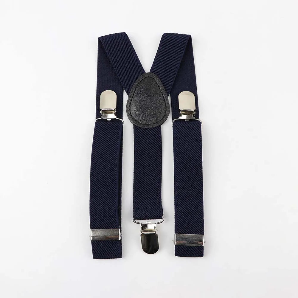 Solid Color Children Belt Baby Boys Suspenders Polyester Y-Back Braces Adjustable Elastic Kids
