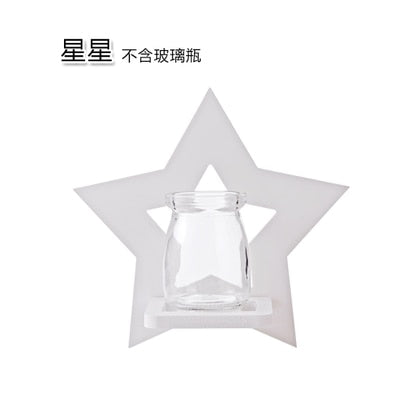 Creative Wall Decorative Shelf Household Wall Water Culture Vase Flower Stand Wall Potted Storage Rack(not Include Bottle)