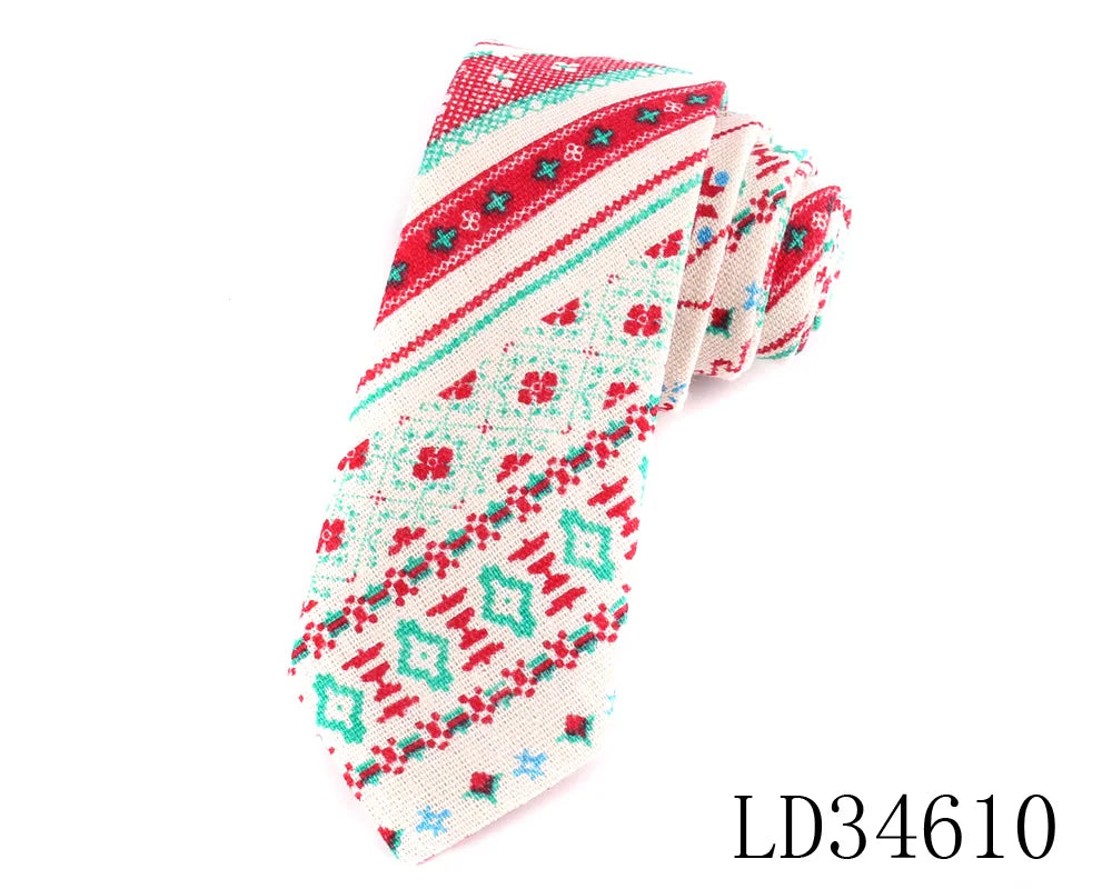 CartoonSkinny Tie for Men Women Narrow Neck Tie for Wedding Casual Cartoon Neckties Classic Suits Slim Cotton Linen Neck Ties