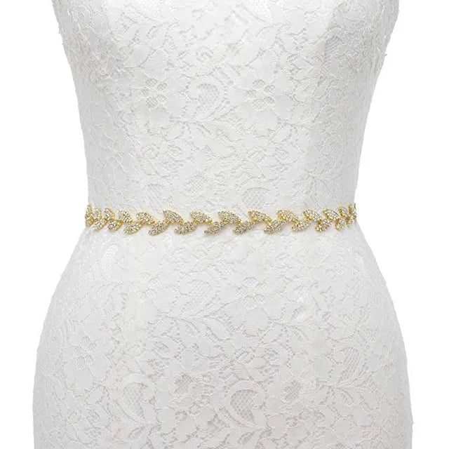 Handmade Silver Bridal Belt Rhinestone Waistband Applique for Evening Prom Dresses Wedding Decoration White Beige Sash Ribbon