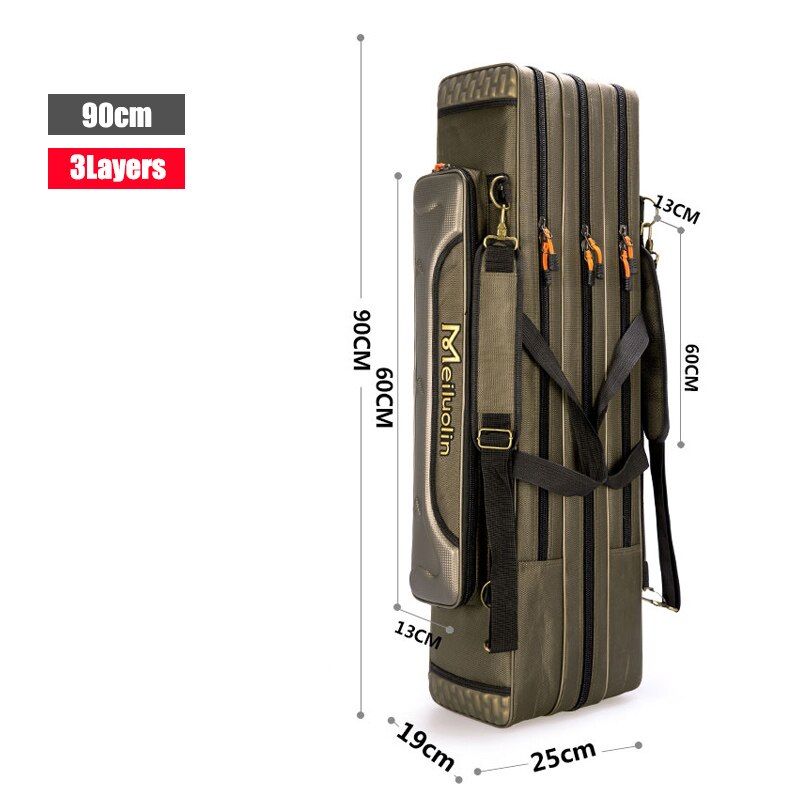 80cm 110cm 120cm Thick Oxford Fishing Bags Foldable Fishing Rod Fishing Pole Tools Storage Bag Large Capacity Pesca Bag XA114G