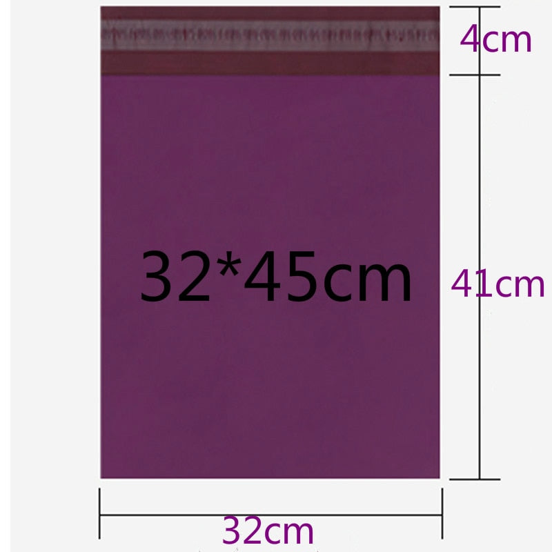 50pcs/Lots Purple Tote Bag Express Bag Courier Bags Self-Seal Adhesive Thick Waterproof Plastic Poly Envelope Mailing Bags
