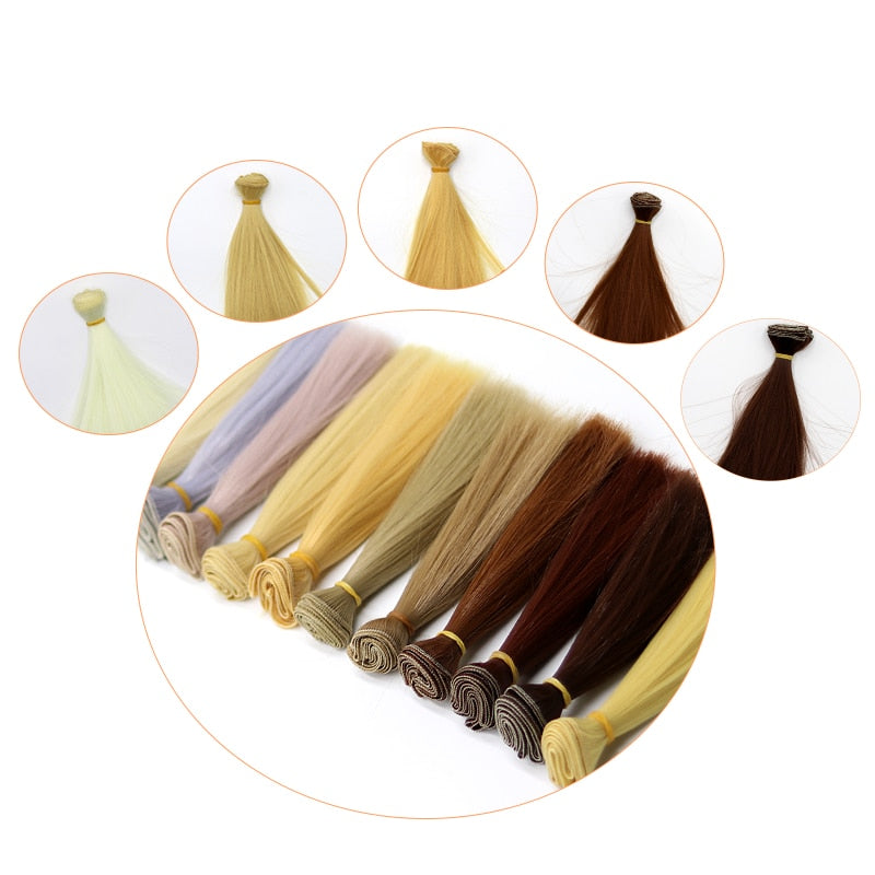 Msiredoll Bjd Wig 15*100CM or 20*100CM or 25*100CM Doll Hair for 1/3 1/4 1/6 Straight Hair Doll Hair Bjd Wig Diy