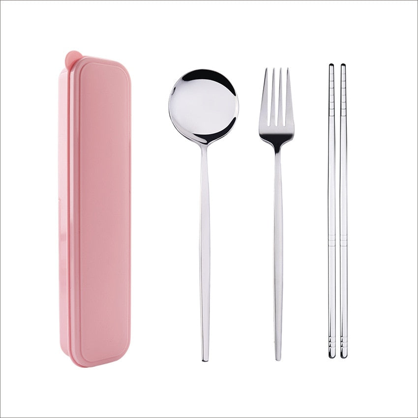 TUUTH Dinner Set Cutlery Stainless Steel Tableware Knife Fork Spoon Dinnerware Set With Box Western Dinner Tools