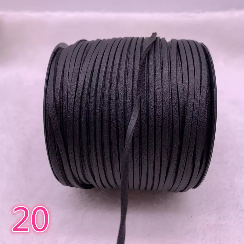 NEW 5yards/Lot 3mm Double Sided Suede Braided Cord Korean Velvet Leather Handmade Beading Bracelet Jewelry String