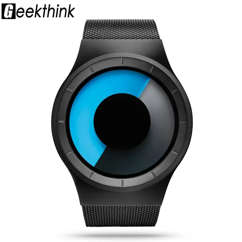 Creative Quartz Watches Men Top FASHION Brand Casual Stainless Steel Mesh Band Unisex Watch Clock Male Female Gentleman