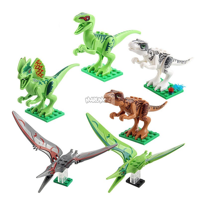 MARUMINE Dinosaur Building Block Model Brick Parts Set Classic 77001 Jurassic World Animal Building Accessories MOC Toys