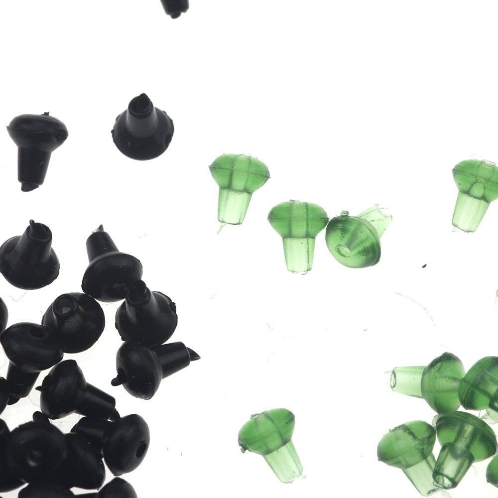 Rompin 50pcs/Lot Carp Fishing Bait Stop Beads Holder Boilie Rubber Hook Earring Backs Stoppers Earring Nuts Clutches Accessories