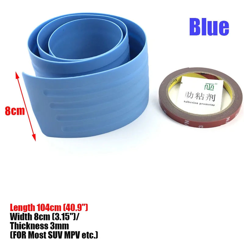 Universal 104*9cm 90*8cm Car Trunk Door Sill Plate Protector Rear Bumper Guard Rubber Mouldings Pad Trim Cover Strip Car Styling