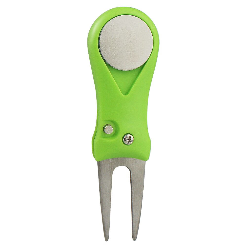 1 Pcs Steel Golf Divot Repair Switchblade Tool Pitch Groove Cleaner Golf Pitchfork Golf Accessories Putting Green Fork Dropship