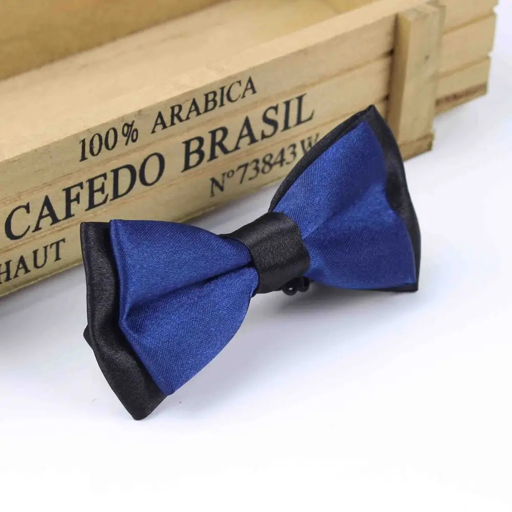 Classic Kid Suit Neckwear Baby Boy's Girls Fashion Solid Color Adjustable BowtiE Chlidren Two Tone Pet Dog Cat Bow Tie