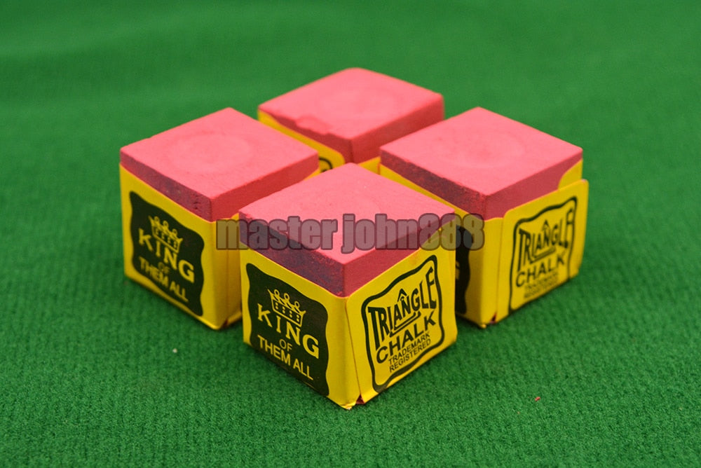 4pcs OF TRIANGLE MASTER Pool Billiards Snooker Chalk Cubes Chalk Green/Blue/Red/Grey