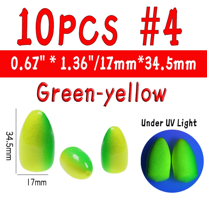JIGEECARP 10pcs Catfish Fishing Rig Float Buoyancy Inline Bobber Float Saltwater Fishing Floats Accessories Snappers Rigs