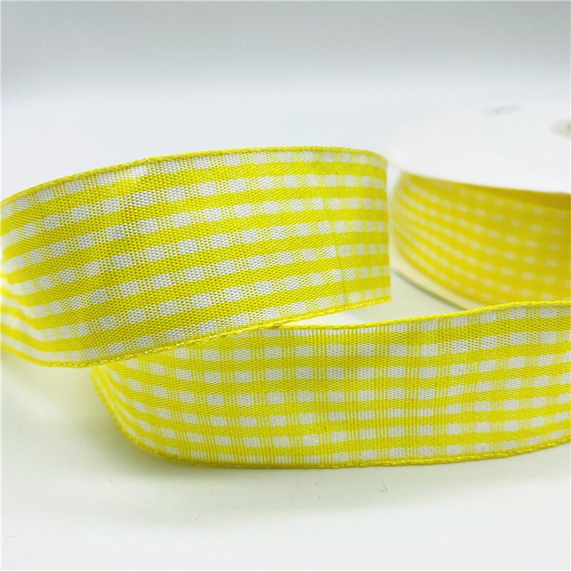 5yards/Lot 25mm Plaid Ribbon Christmas Decor Ribbon for Handmade Design Christmas Decoration DIY