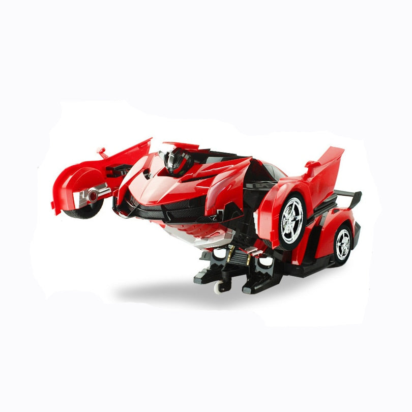 2In1 RC Car Sports Car Transformation Robots Models Remote Control Deformation Car RC Fighting Toy KidsChildren's Birthday